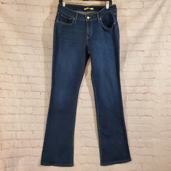 Levi's Blue Flare Wide Leg Jeans - Picture 1 of 7